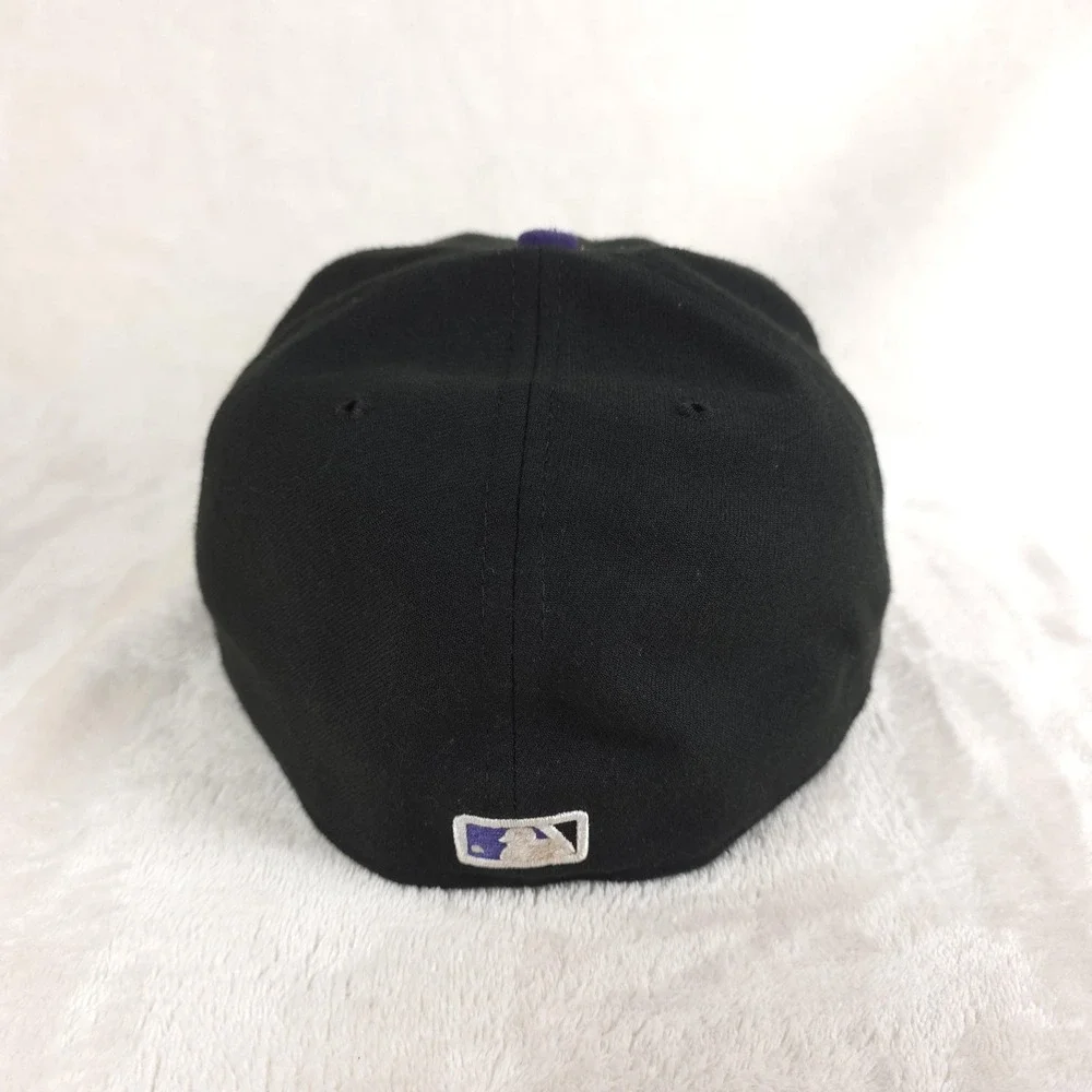 Colorado Rockies Hat On Field Players Cap Mens 7 5/8 Black MLB Baseball USA Made